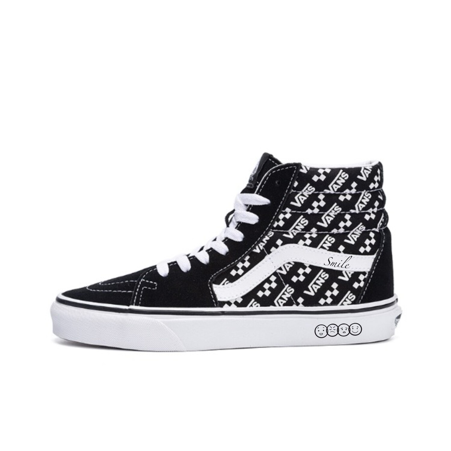 

Кроссовки Vans SK8 Skateboarding Shoes Unisex High-top White/Black, черный/белый