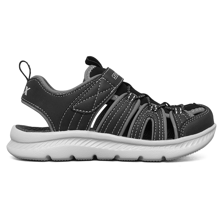 Skechers Сандалии C Flex, износостойкие, дышащие, детские, черно-серые, подростковые — фото 2