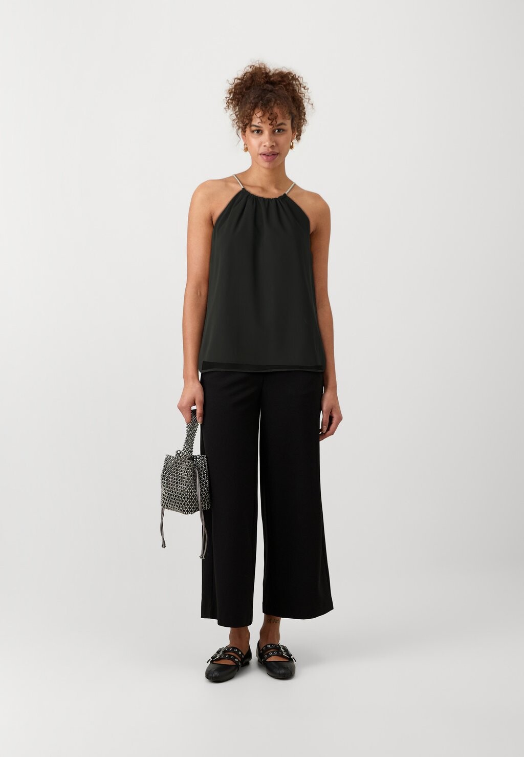 

Топ VMLIZZY SINGLET DETAIL Vero Moda, черный