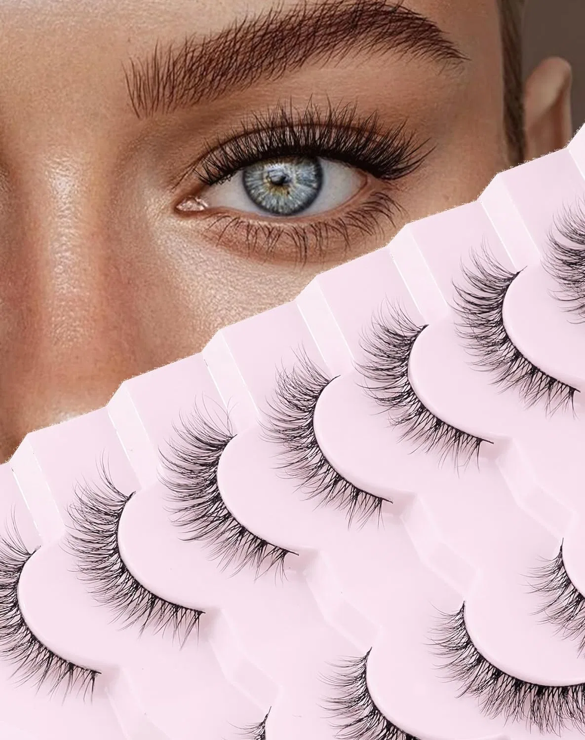 Накладные ресницы Onlyall Natural Eyelashes D1, 7 пар Onlyall