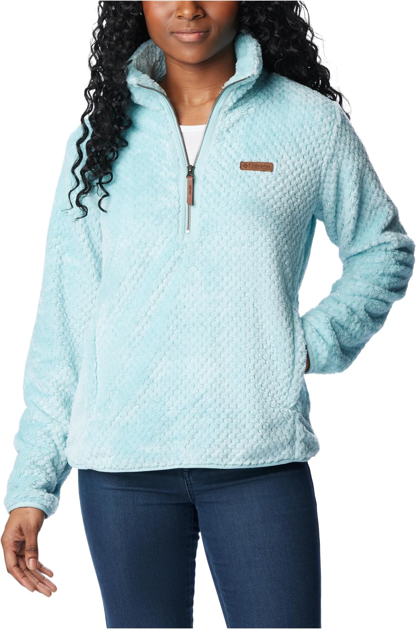 

Толстовка Columbia Fire Side Sherpa 1/4 Zip, цвет Aqua Haze