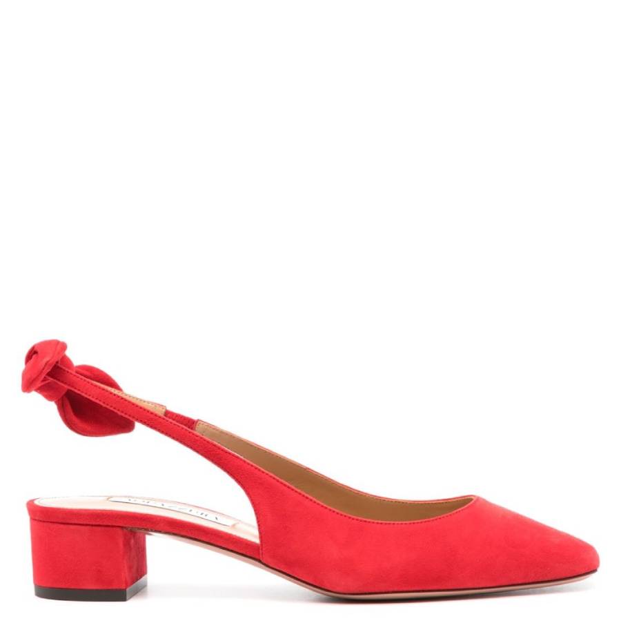 Туфли-лодочки Aquazzura Very Bow Tie Slingback, Lipstick
