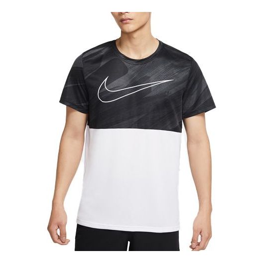 

Футболка Men's Nike Logo Printing Pullover Round Neck Short Sleeve Black White T-Shirt DD1716-060