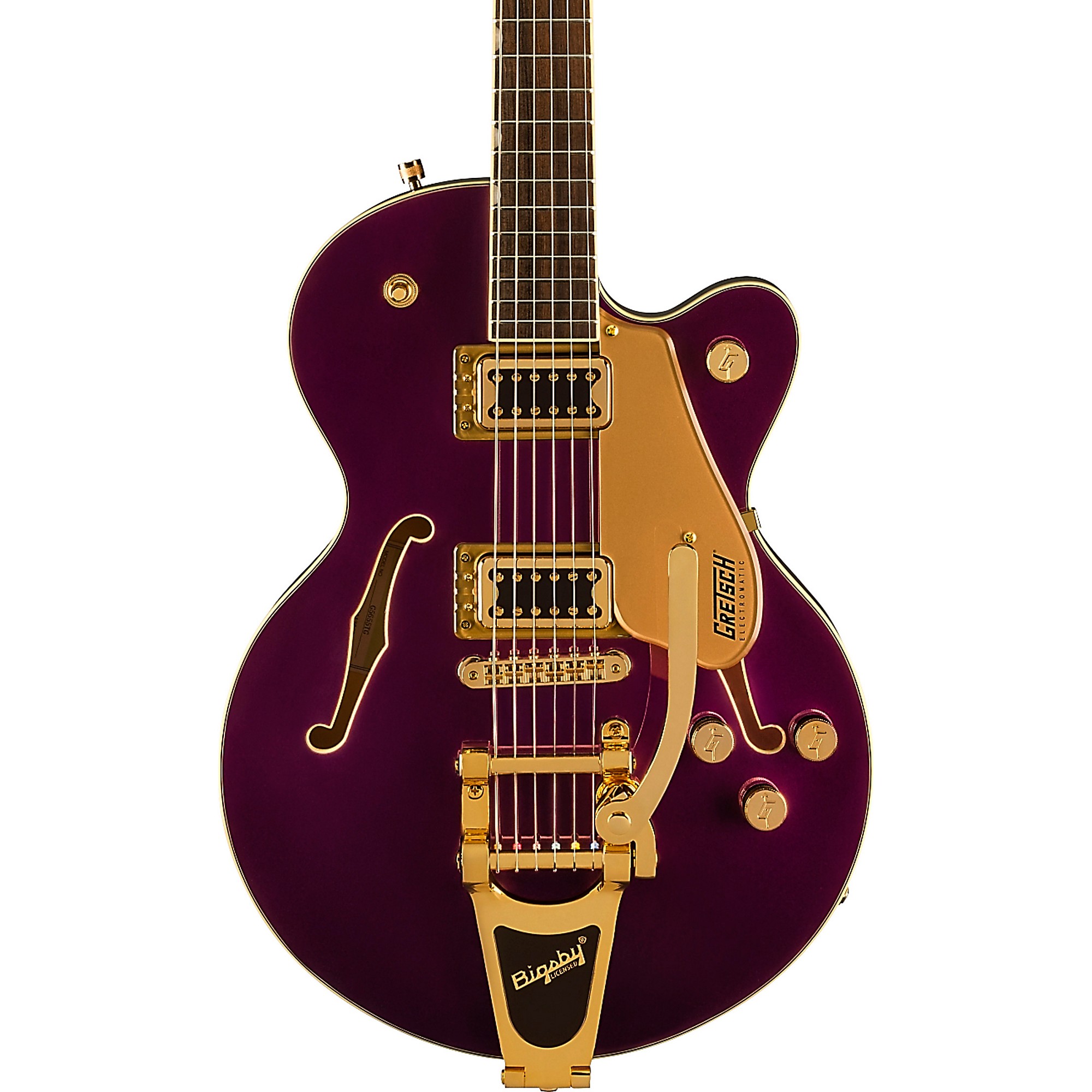 

Gretsch Guitars G5655TG Электроматический центральный блок Jr. Single Cut с электрогитарой Bigsby Amethyst