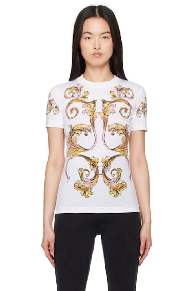 

Футболка с белым контуром Barocco Versace Jeans Couture