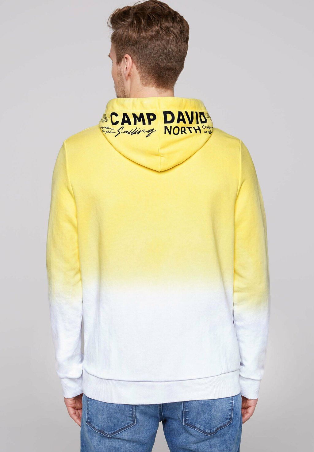 

Толстовка с капюшоном DIP DYE MIT ARTWORKS Camp David, светло-желтый