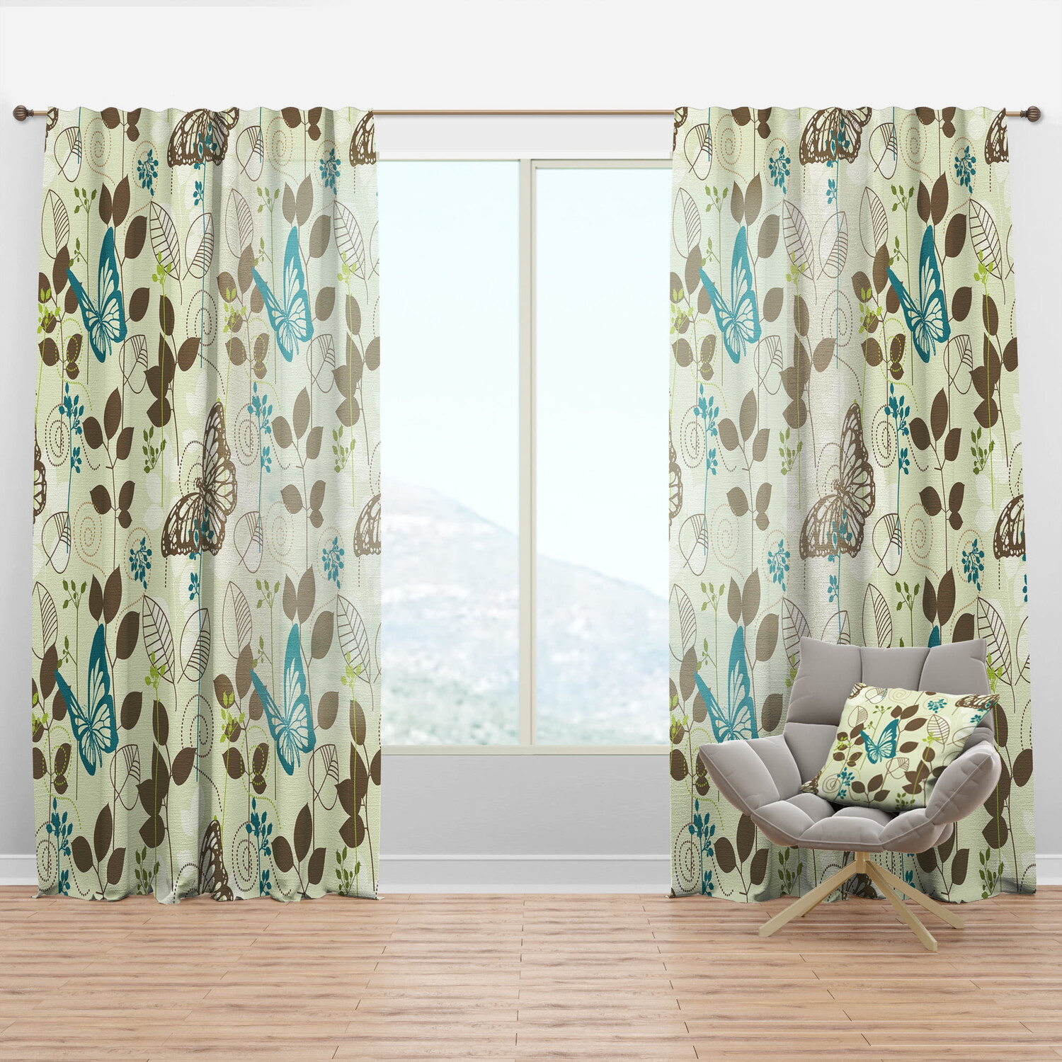 

Панно для штор Designart, коричневый
