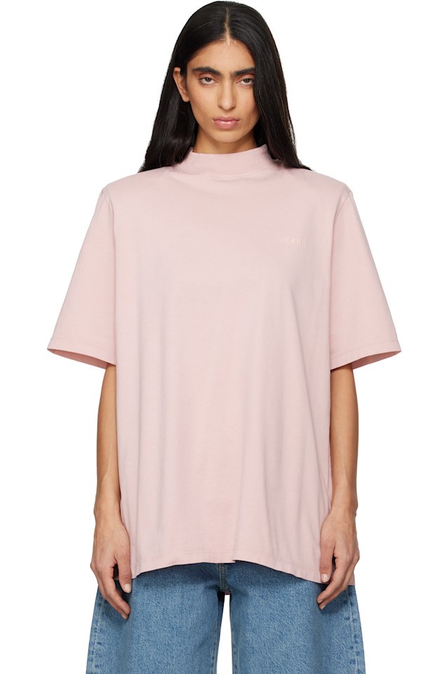 

The Attico Розовая футболка с подплечниками, Розовый, The Attico Розовая футболка с подплечниками