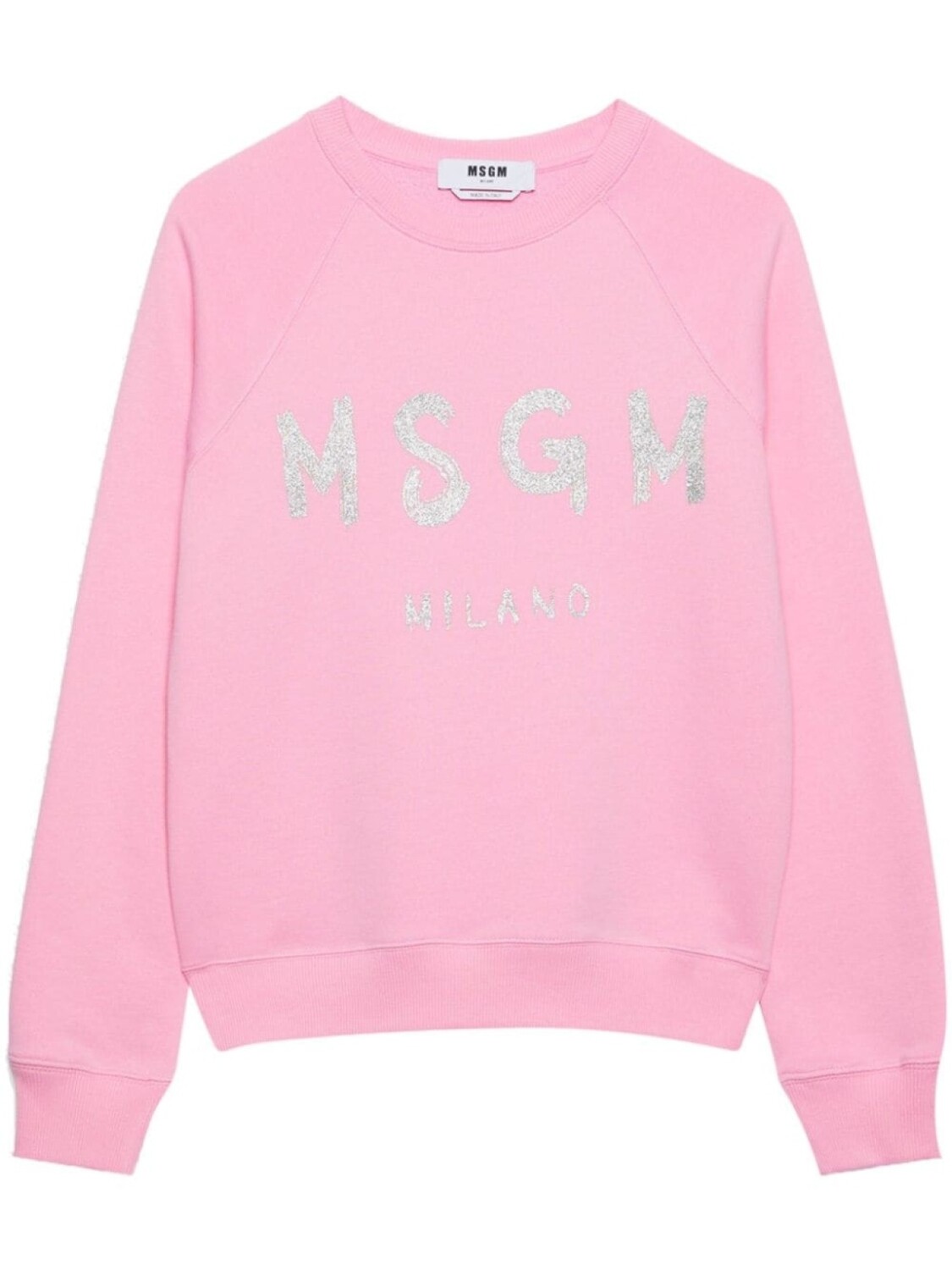 

MSGM хлопковая толстовка с логотипом, розовый