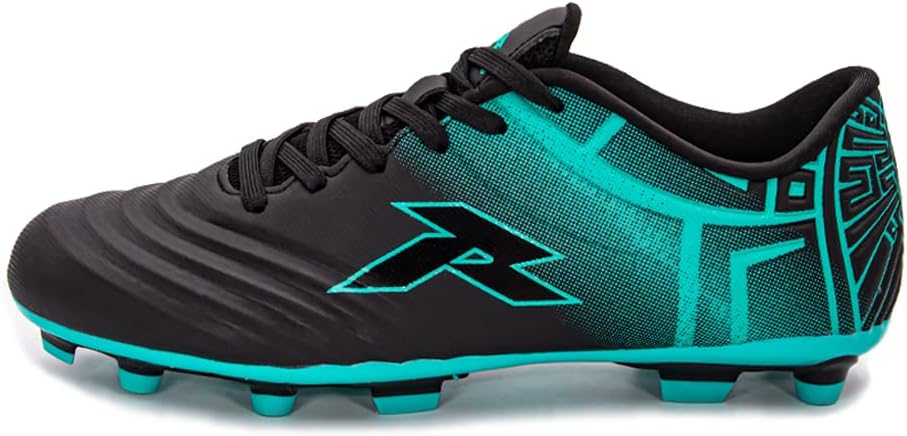 

Футбольные бутсы для мужчин и мальчиков - бутсы для твердого грунта с многообразными шипами - текстурированный передний отдел стопы - мягкая подкладка - гибкий верх - усиленные швы - черно-золотые - размер 6 Runic