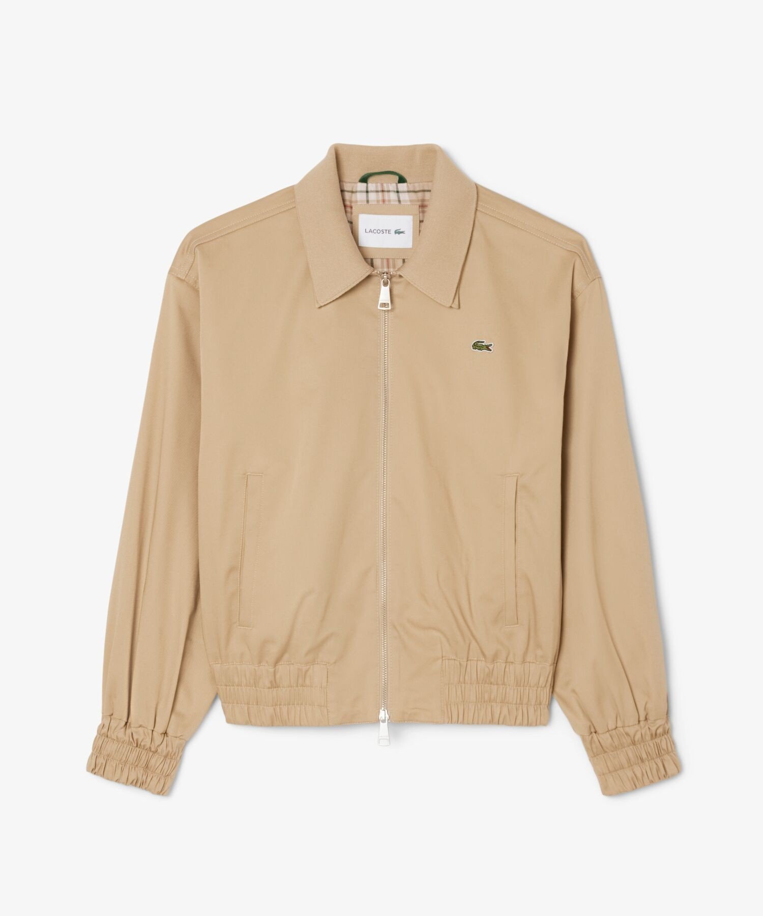 Куртка LACOSTE вязаная многослойная на молнии, Beige — фото 3