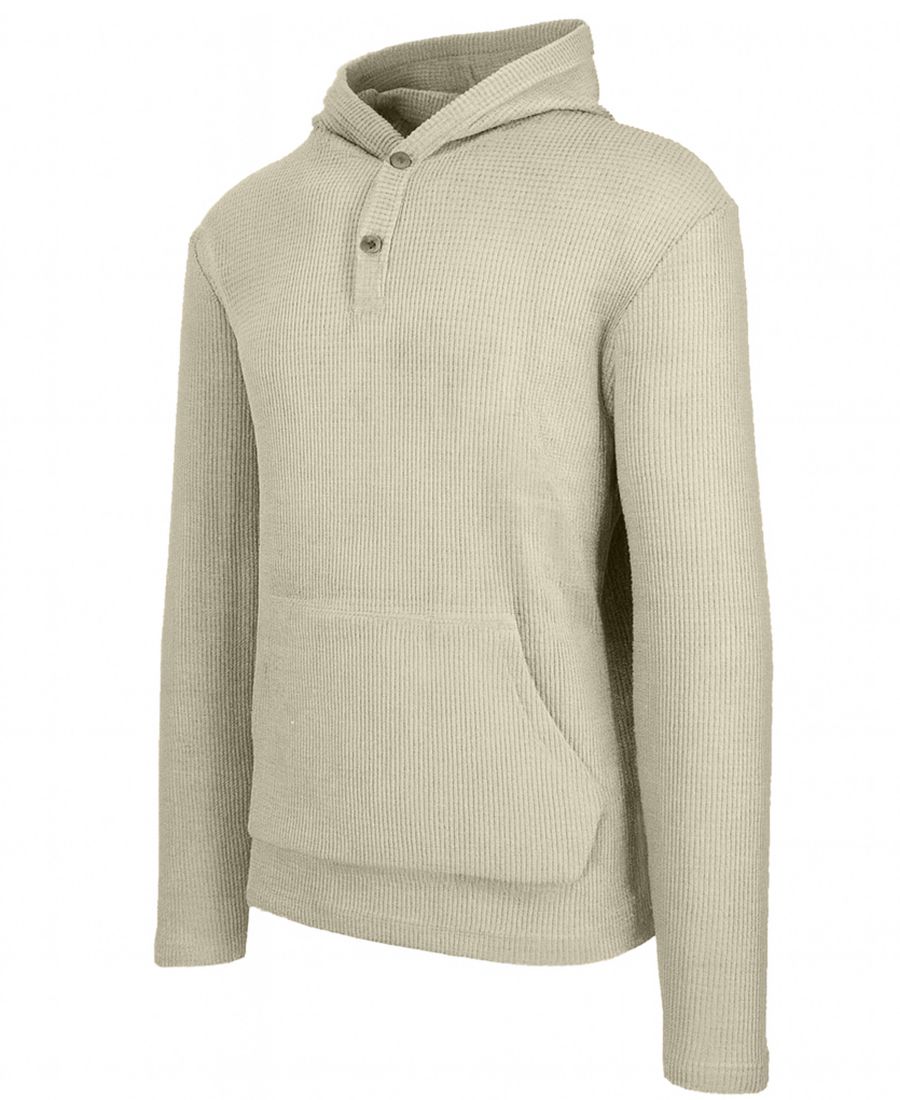 

Мужская термотолстовка-хенли из вафельной вязки стандартного кроя Blue Ice, Natural