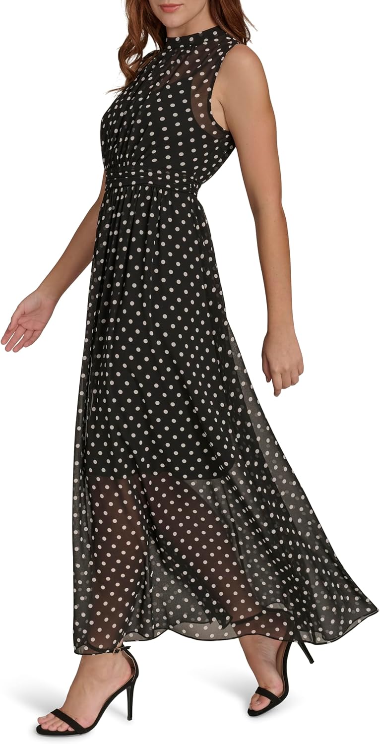 

Женское элегантное платье макси без рукавов от Tommy Hilfiger, Black/Ivory