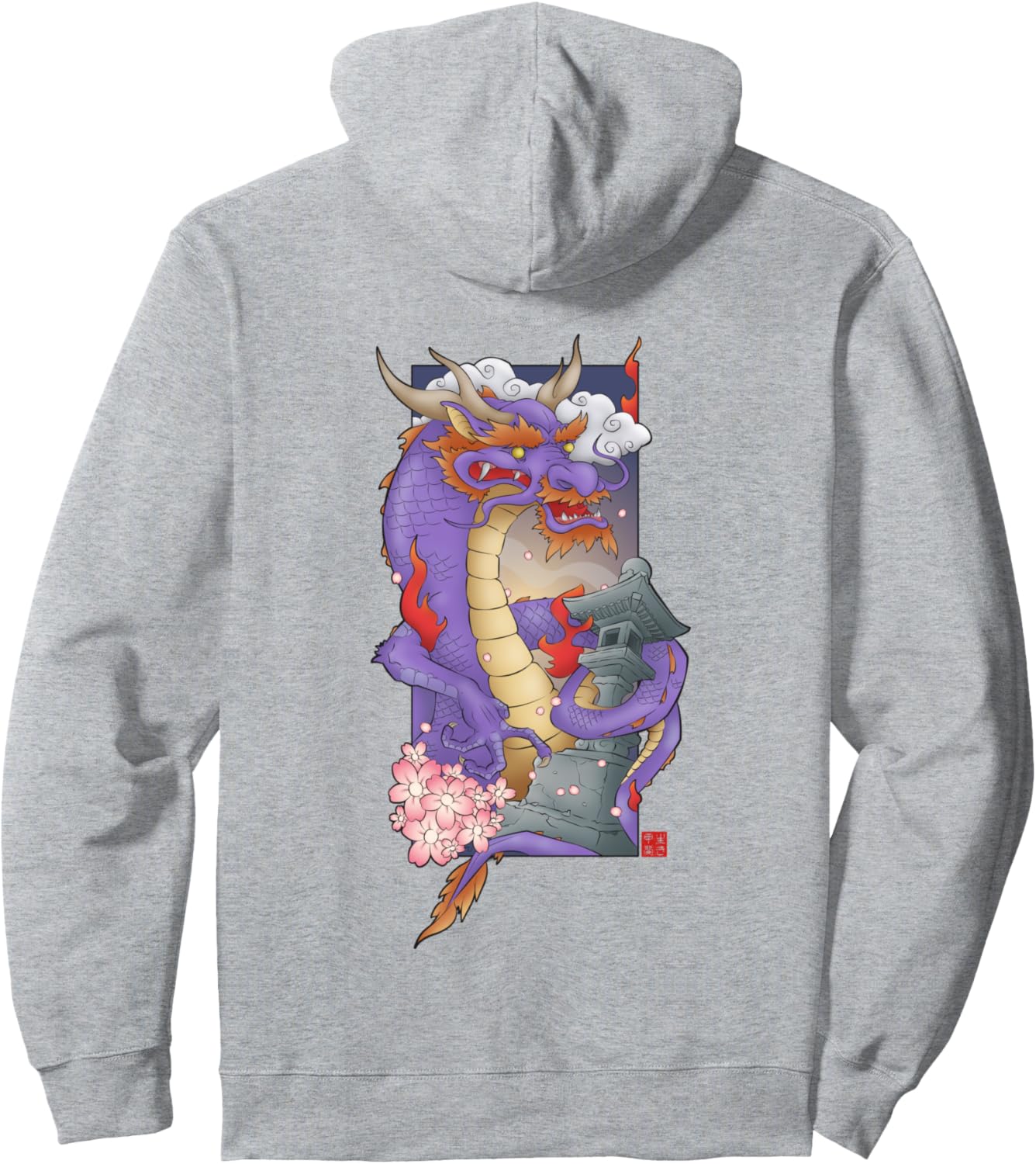 

Худи с изображением японского фиолетового дракона Dragon'S Gift, Фиолетовый, Худи с изображением японского фиолетового дракона Dragon'S Gift