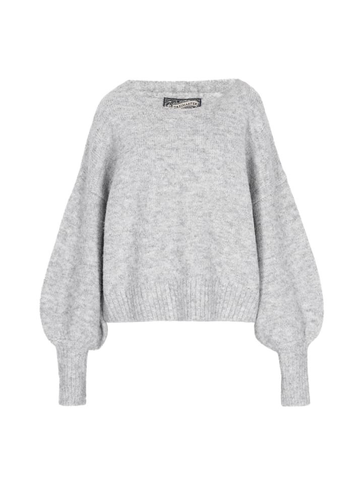 

DreiMaster Женский свитер серого меланжевого цвета