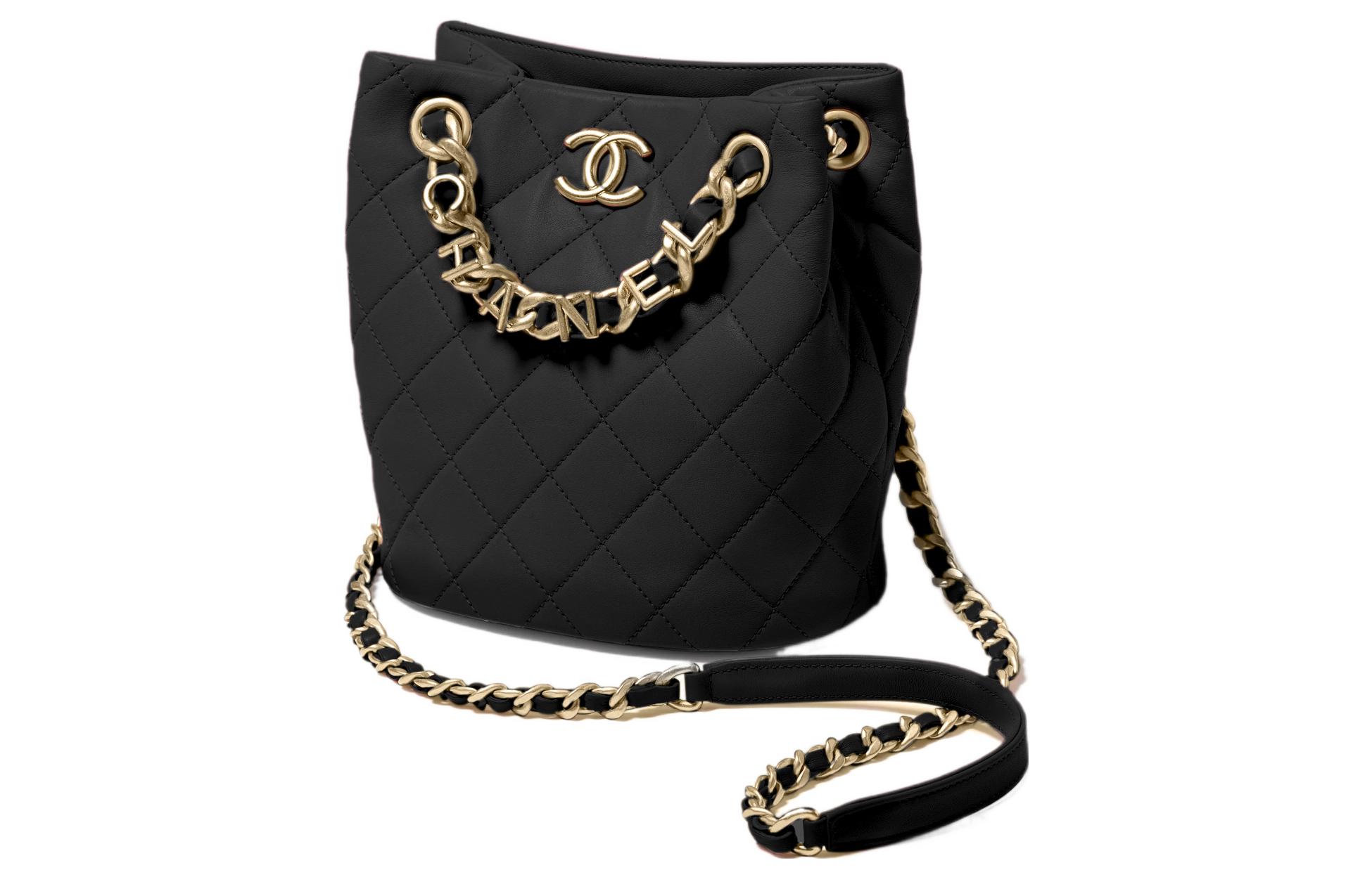 CHANEL Кожаная сумка-ведро, через плечо, кроссбоди Trumpets Women's Black — фото 2
