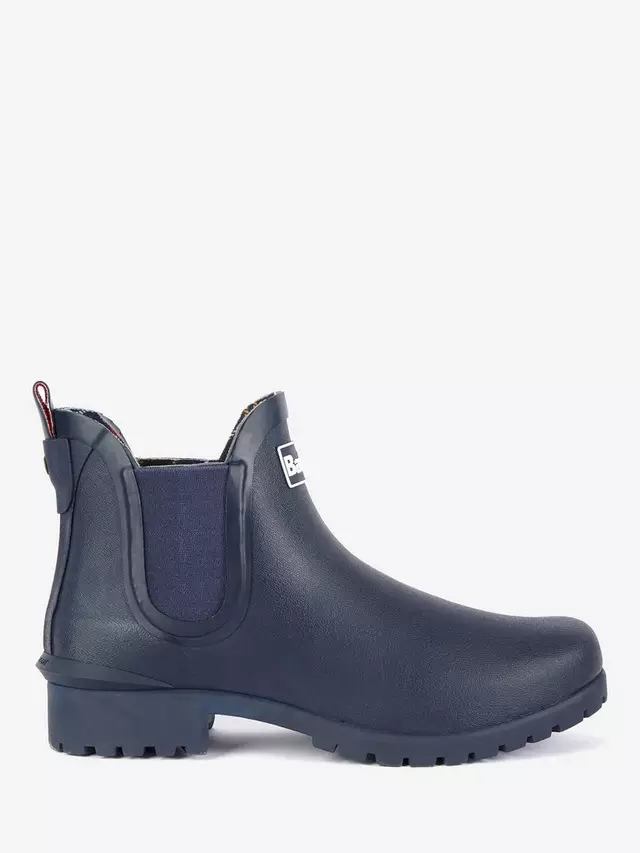 Ботинки женские Barbour Wilton резиновые низкие, темно-синий