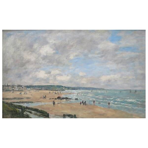 

Фреска LegendArte Plage à Trouville Eugène Boudin, многоцветный