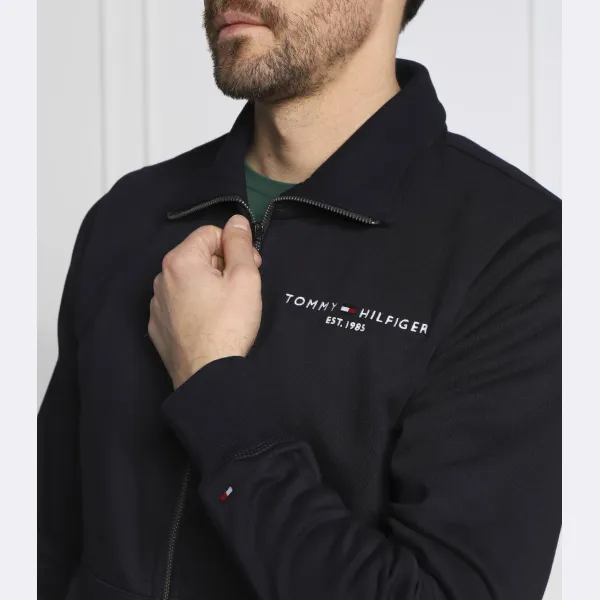 Толстовка классического кроя на молнии с логотипом Tommy Tommy Hilfiger, синий — фото 4
