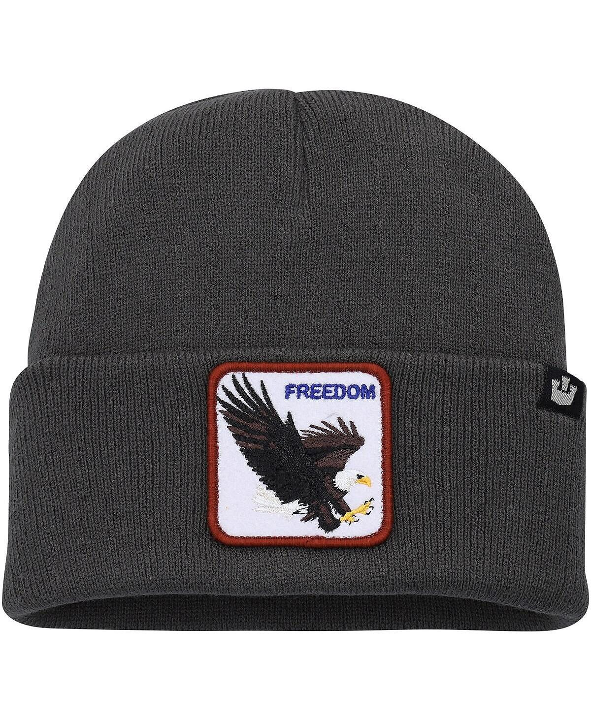 

Мужская темно-серая вязаная шапка с манжетами Toasty Freedom Goorin Bros.