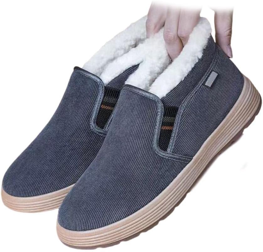 

Мужские теплые и удобные слипоны, теплая обувь для мужчин, мягкие удобные ходовые туфли для улицы Generic, серый