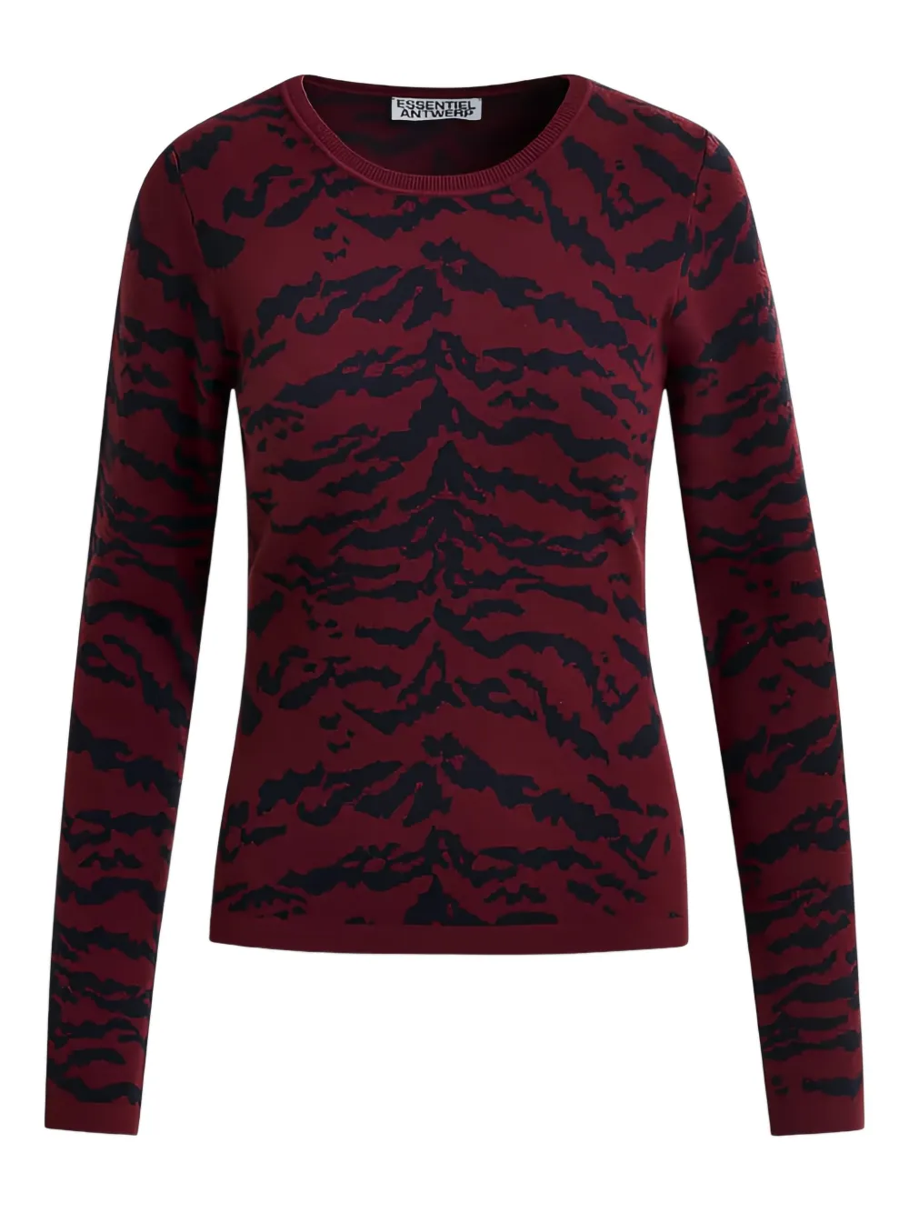 

Топ с тигровым принтом Essentiel Antwerp, красный