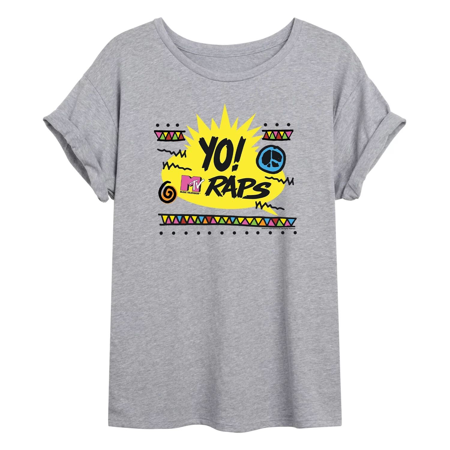 

Крупная футболка с рисунком MTV для юниоров "Yo MTV Raps" в стиле сумасшедших 80-х Licensed Character