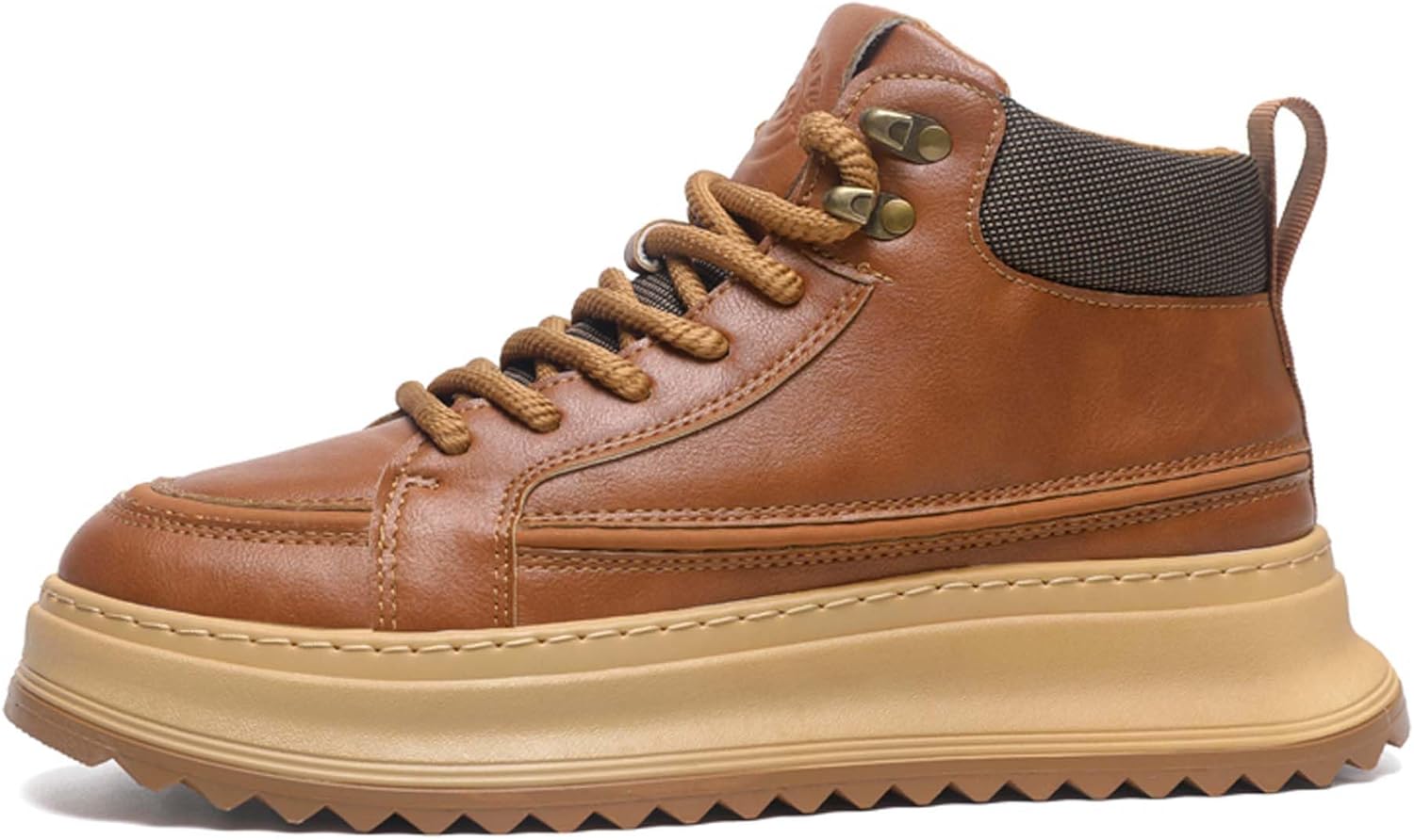 

Зимние высокие и плюшевые толстые модные повседневные снежные ботинки, противоскользящие и водонепроницаемые походные ботинки Generic, хаки