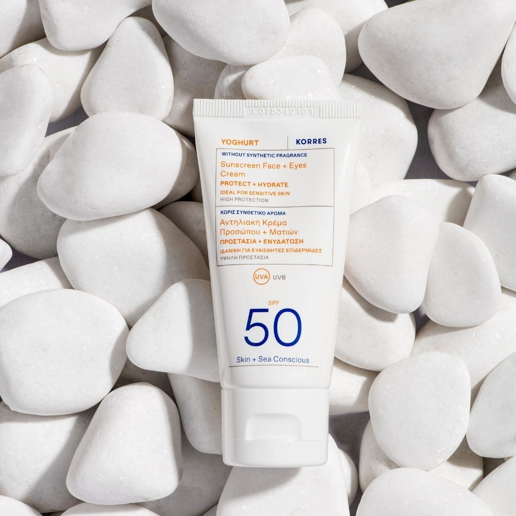 Солнцезащитный крем yoghurt für das gesicht spf50 Korres, объем 50 мл — фото 2