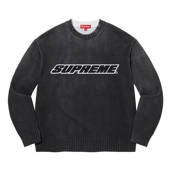 

Свитер ss23 week 2 printed washed sweater 'black' Supreme, черный