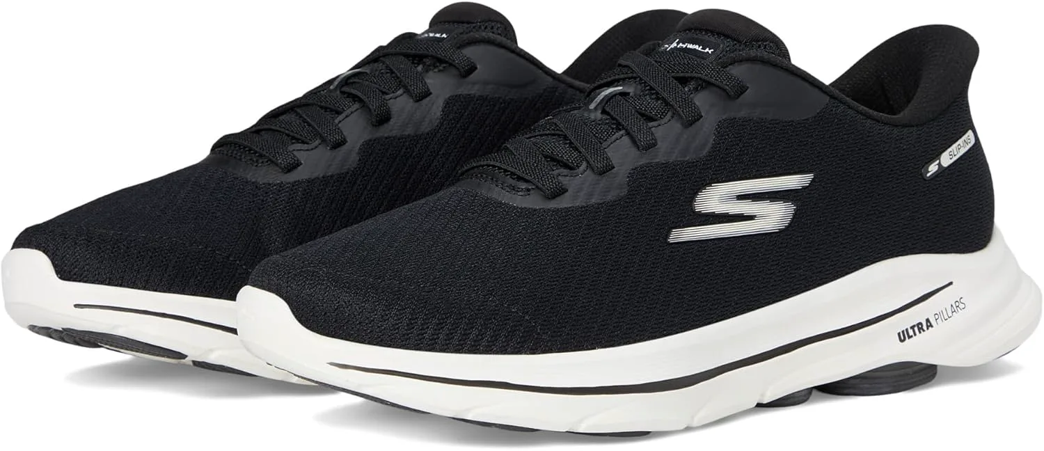Мужские кроссовки Skechers Go Walk 8 Pate без застежек, черно-белый