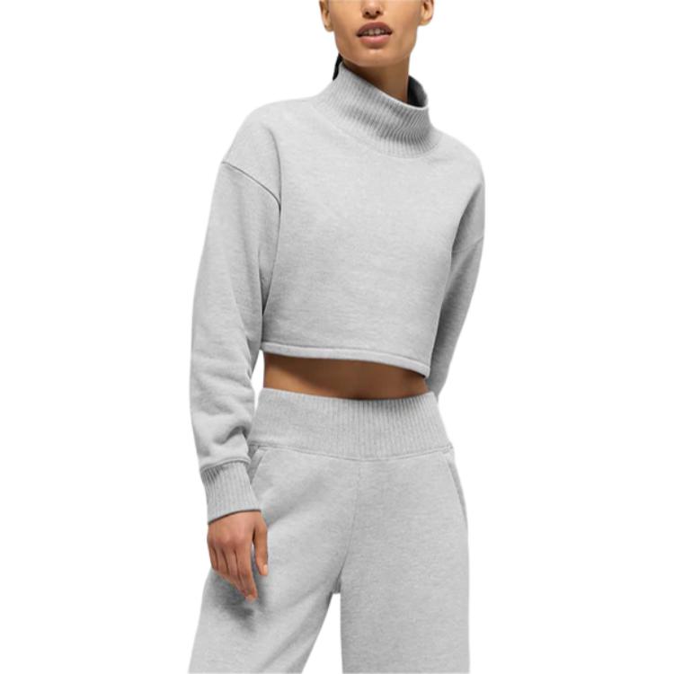 

Женский водолазка-топ умеренной длины Alo Yoga, sports mixed серый/athletic heather grey