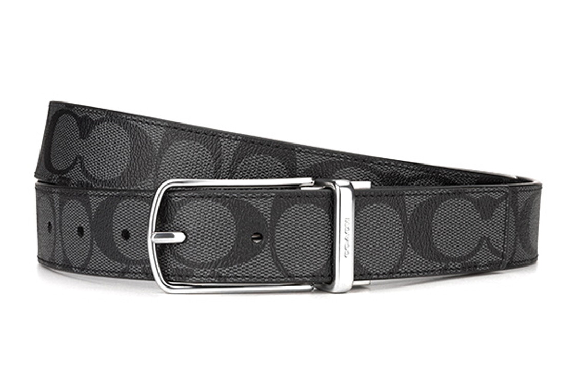 

Мужской кожаный ремень COACH, Черный