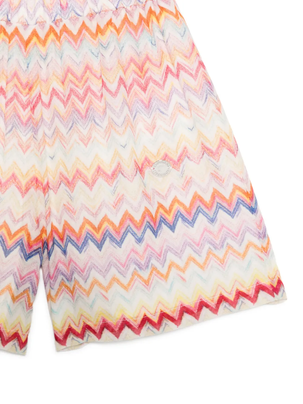 Шорты с зигзагообразным принтом Missoni Kids, бежевый — фото 3