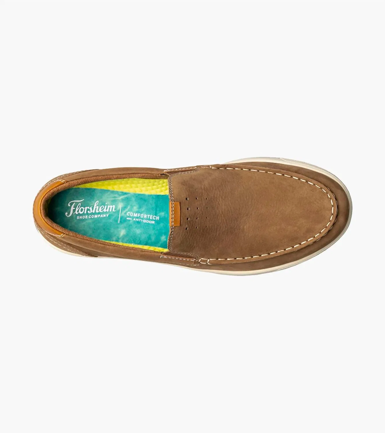Florsheim Мужские слипоны с перекрестным носком и мокасиновым носком, цвет «грибной» — фото 4
