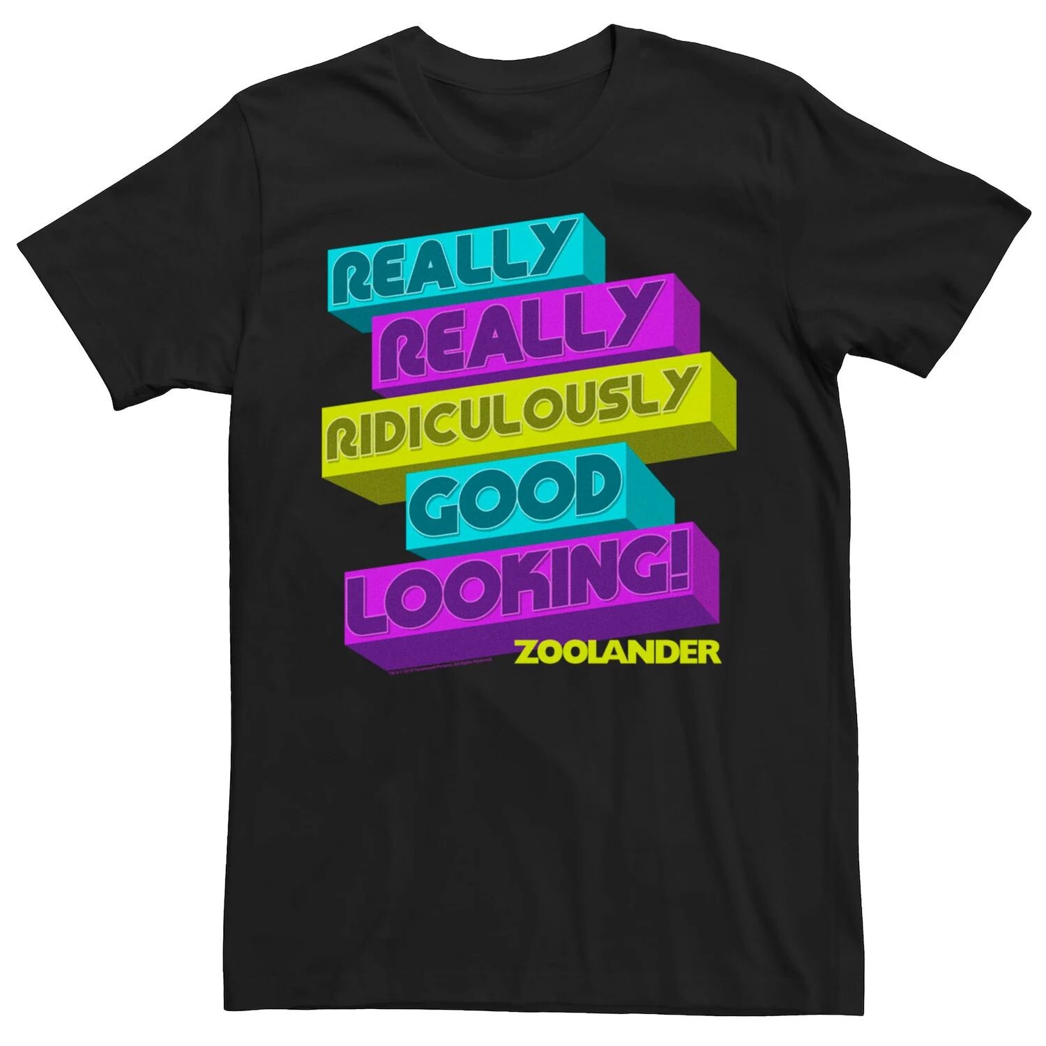 

Мужская неоновая футболка Zoolander действительно до смешного красивая Licensed Character