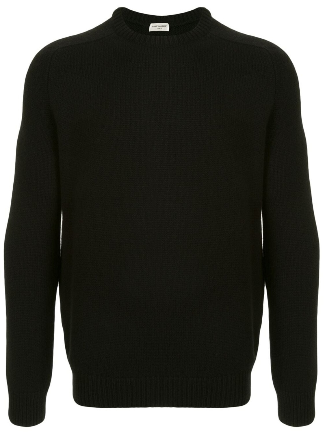 

Saint Laurent кашемировый джемпер с круглым вырезом, черный