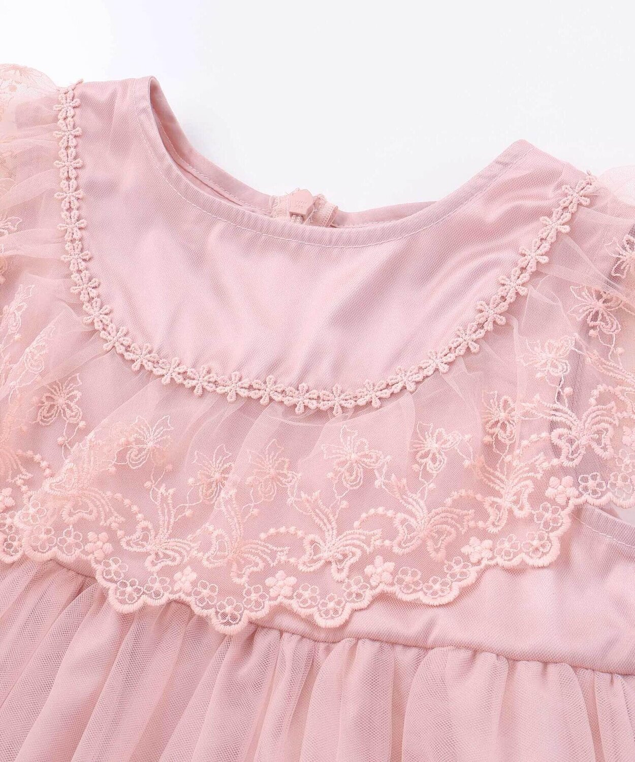 Юбка-свитер из тюля с вышивкой (90~130 см) SLAP SLIP, Pink — фото 4