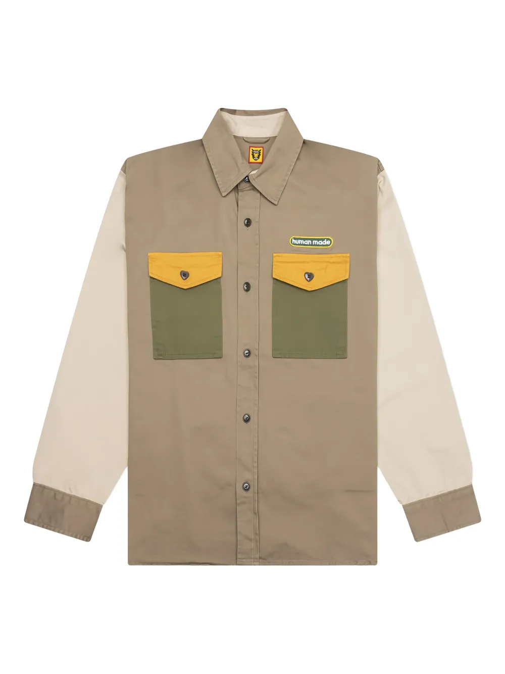 

Рубашка с сумасшедшим накладным карманом Human Made, нейтральный