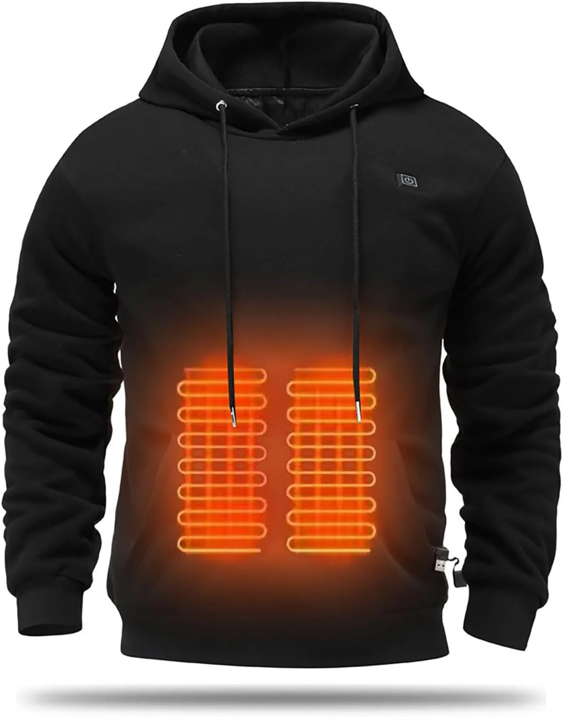 

Теплый свитшот с подогревом для мужчин, электрический, с карманами Drymnoc