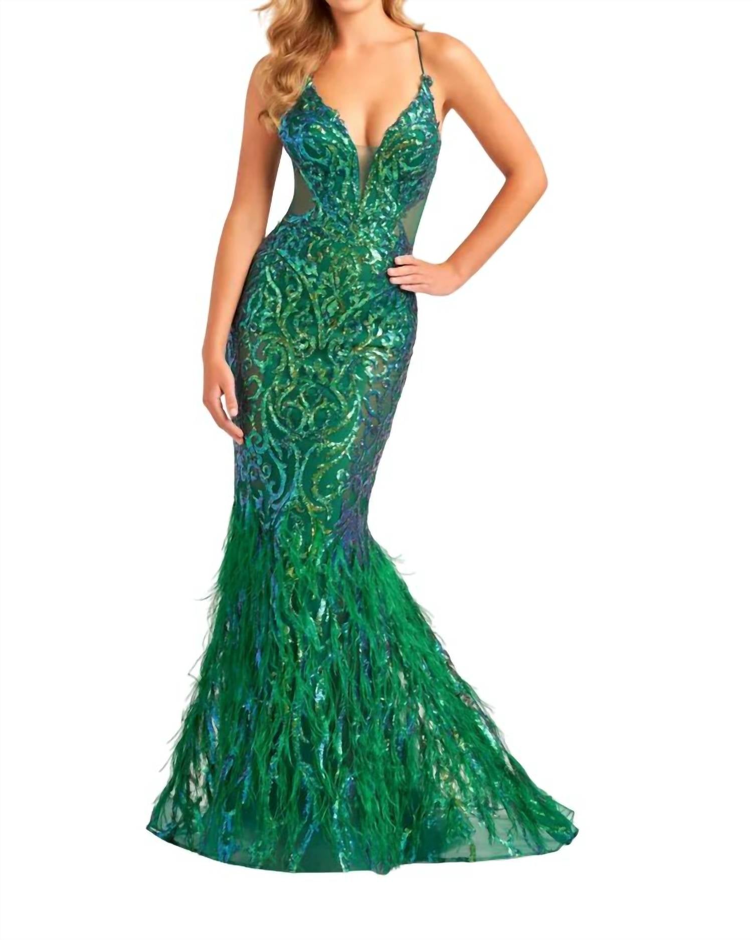 

Изумрудное вечернее платье Ellie Wilde