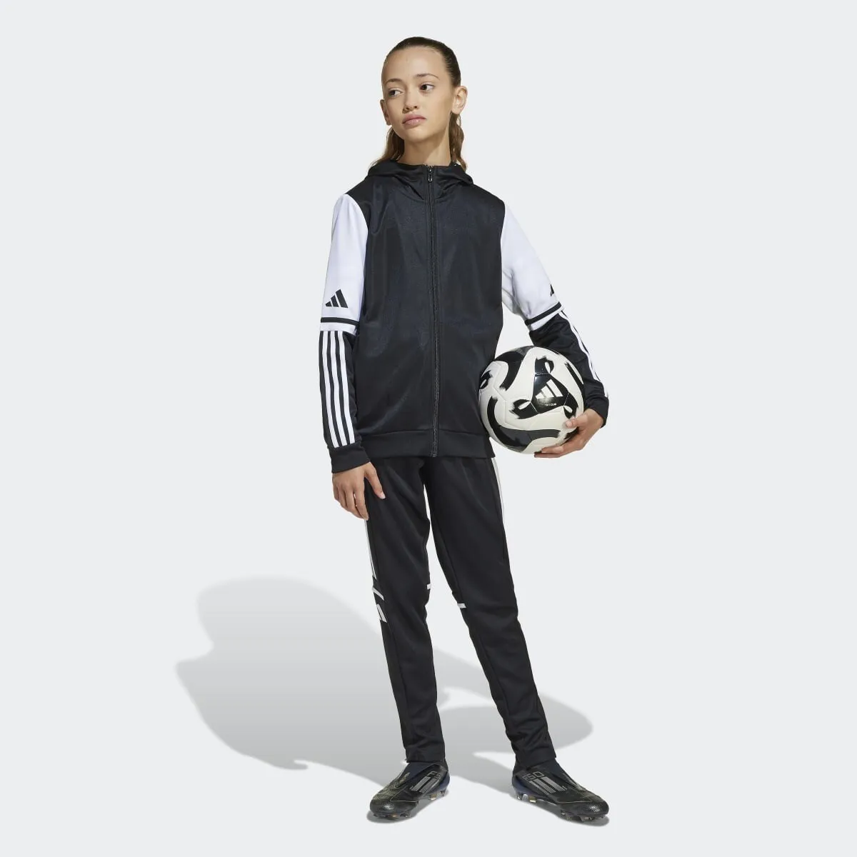 Squadra 25 Kids Толстовка с капюшоном Adidas для детей, чёрный — фото 4