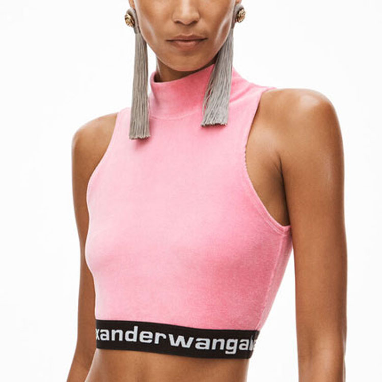 Футболка-майка женская цвета лотос Alexander Wang — фото 4