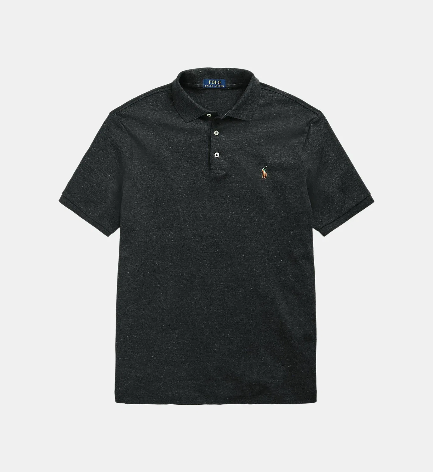 Приталенное поло из пима-хлопка POLO RALPH LAUREN, черный — фото 2