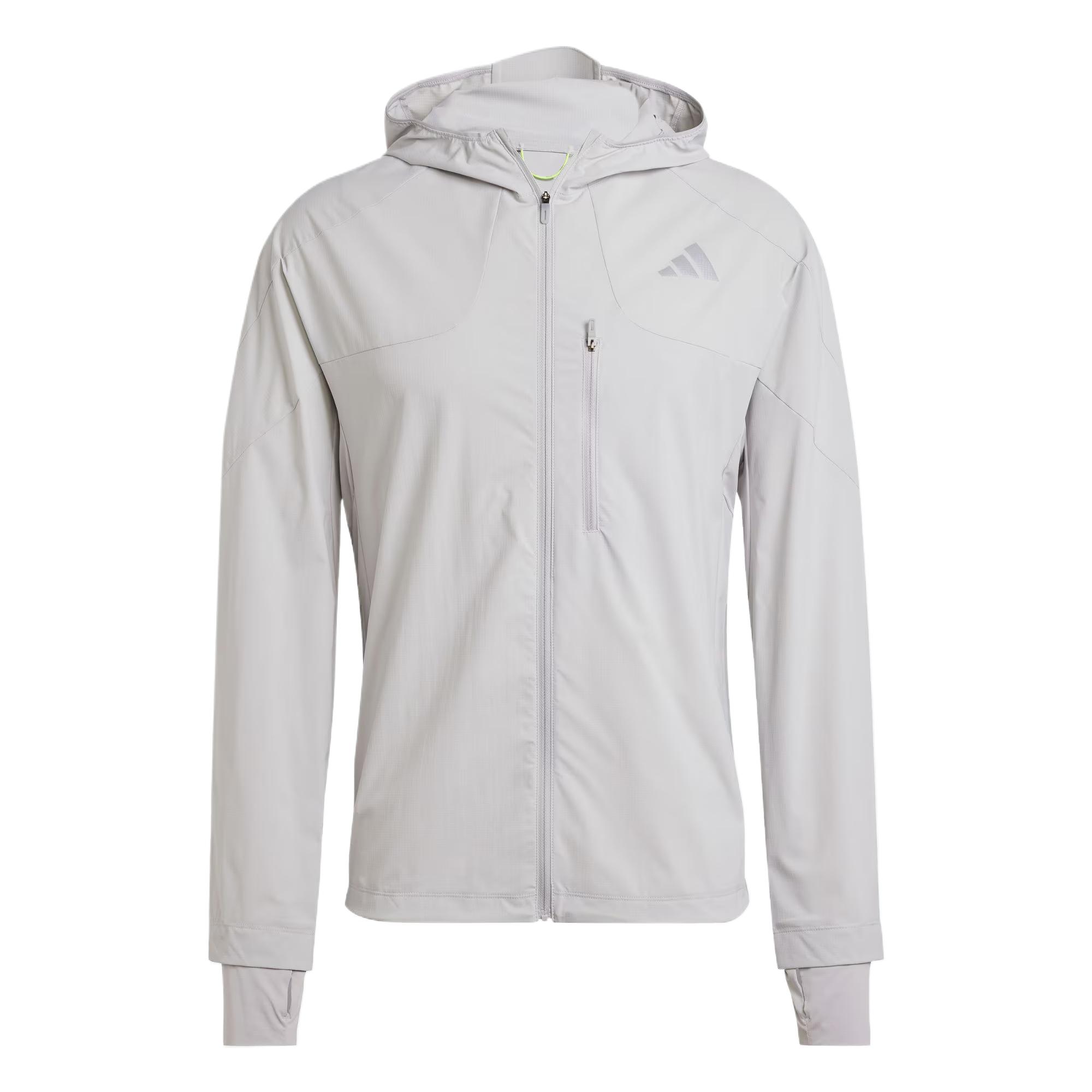 Adidas Мужская куртка Adizero HE JK M светло-серая, Light Gray — фото 3