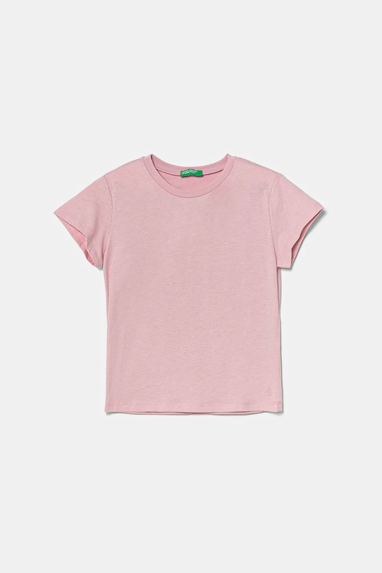 

Детская хлопковая футболка United Colors Of Benetton, розовый