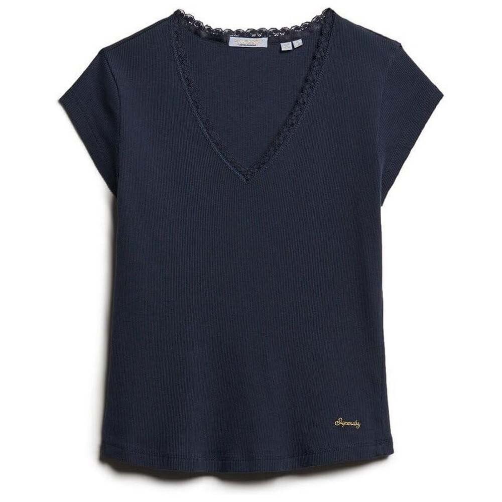 Футболка с коротким рукавом Superdry Essential Lace Trim, синий — фото 2