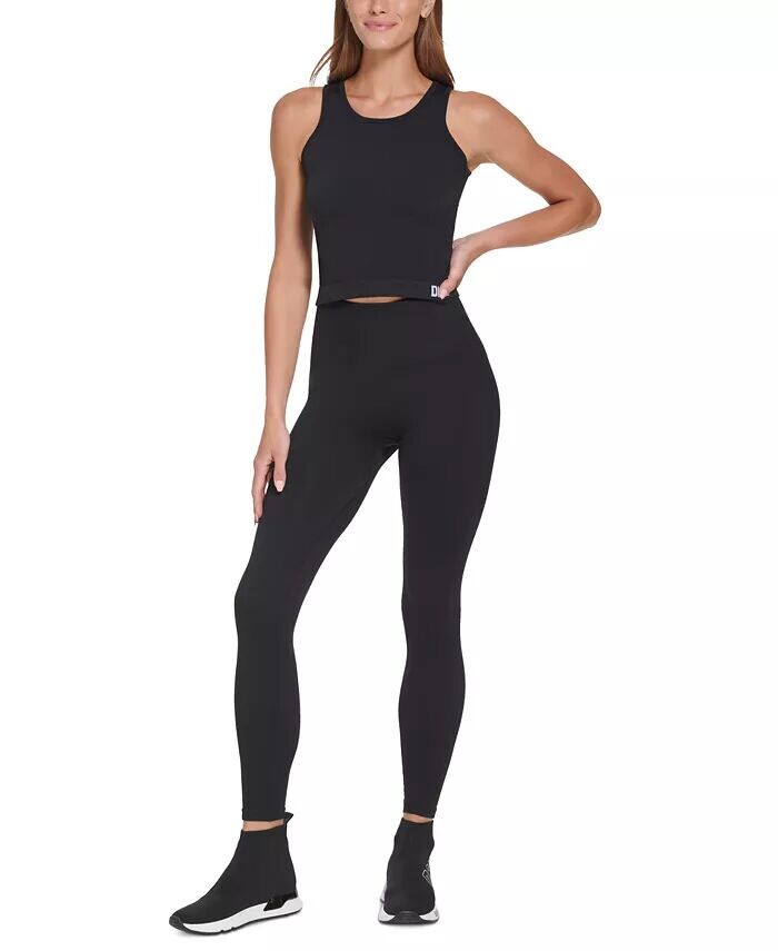 

Женские бесшовные однотонные леггинсы Performance DKNY, черный
