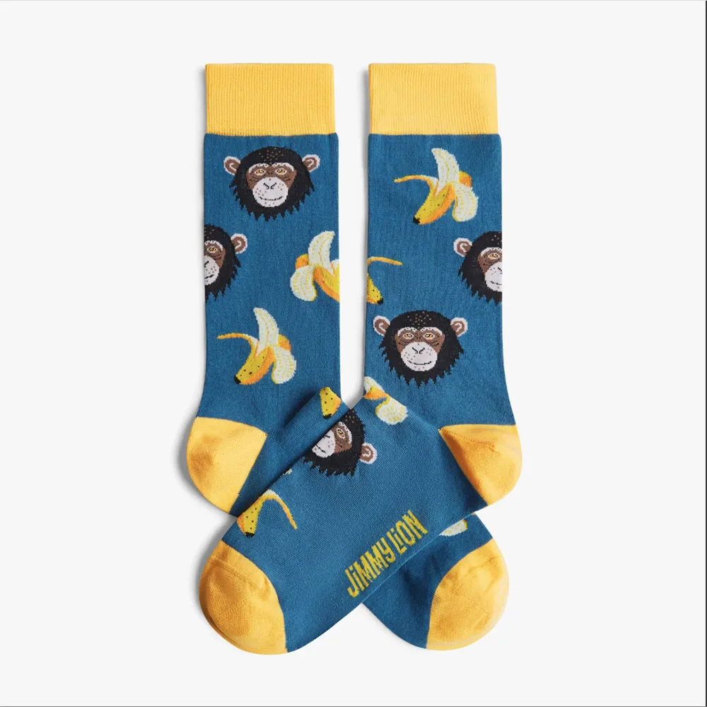 

Носки Jimmy Lion Monkeys & Bananas crew, синий