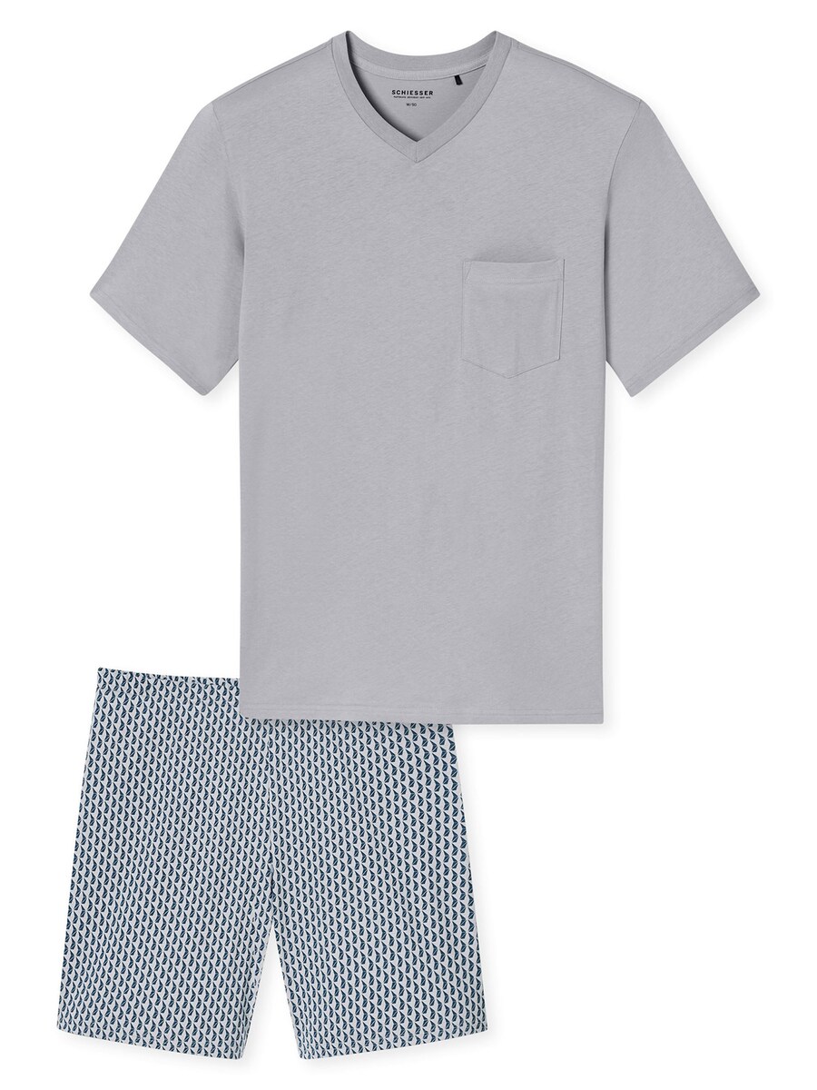 

Короткая пижама SCHIESSER Comfort Essentials, цвет Light grey/Silver
